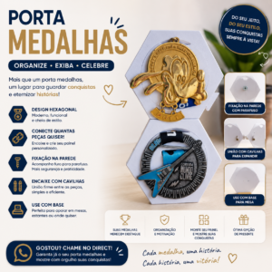 porta medalhas maior para mesa ou parede